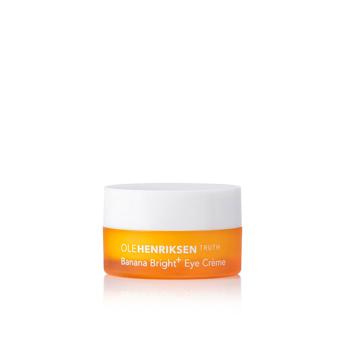 Closed packaging of Banana Bright+ Eye Crème Deluxe Mini shown on a white background. 