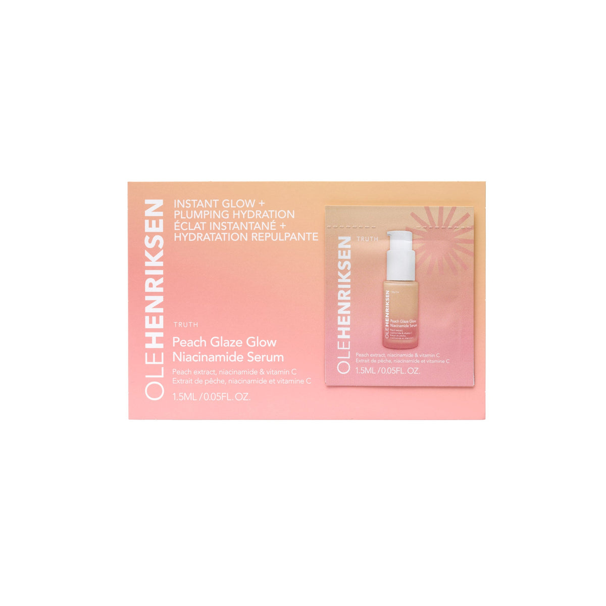 Peach Glaze Glow Niacinamide Serum Packette Your Beauty Pick on a Slow Morning