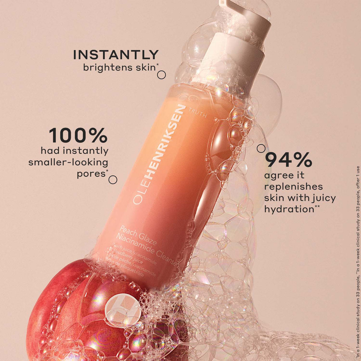 Peach Glaze 2% Niacinamide Cleanser for dull and uneven skin Your Care Choice before Brunch