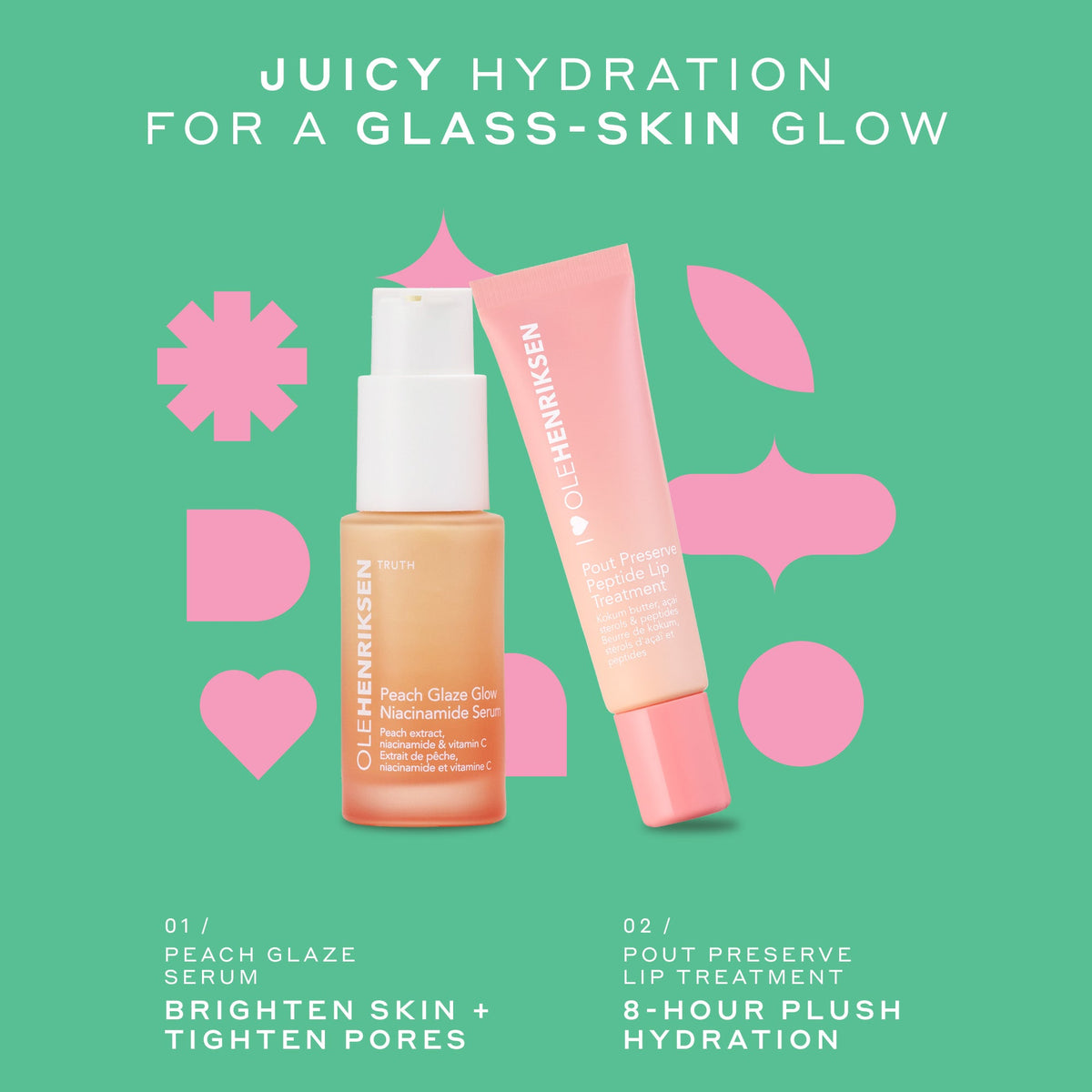 Peach Glaze Niacinamide + Peptide Plumping Duo Your Skincare Essential on a Slow Morning